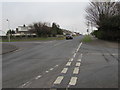 Staggered crossroads in suburban Bridgend