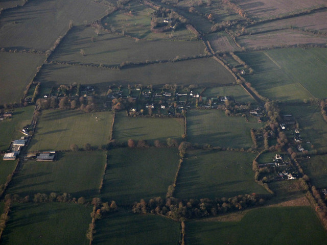 Belpers Cross from the air