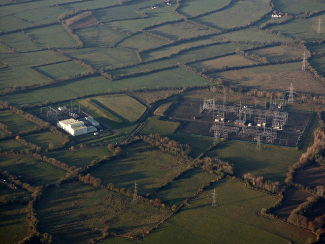 Electrical sub-stations from the air