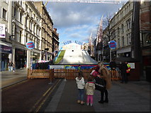 J3374 : Snow slide, Donegall Place, Belfast by Kenneth  Allen