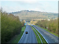 The A22 approaching the M25