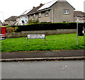 Bilingual name sign, Broad Oak Way, Bryntirion, Bridgend