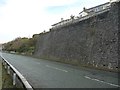 SH5267 : Retaining wall, Ffordd Caernarfon, Y Felinheli by Christine Johnstone