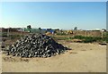 Building site and pile of rocks