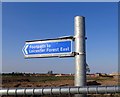 Sign on footpath to Leicester Forest East