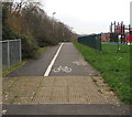 Segregated footpath/cycleway near Wordsworth Avenue,  Bridgend