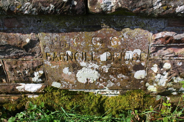 Bridge name/date stone for Barngill Bridge