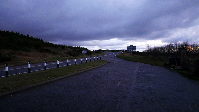 Beside the A9 road