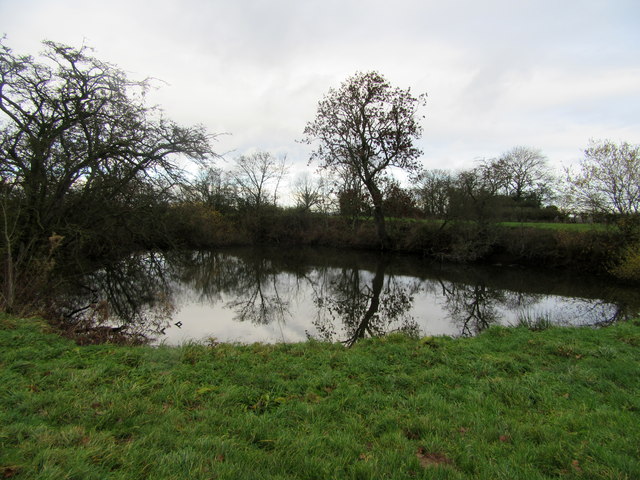 Pond adjacent to the Shropshire Way