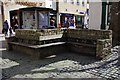 Former seating in Market Square, Witney, Oxon