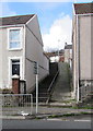 Steps and path up from Neath Road, Plasmarl, Swansea