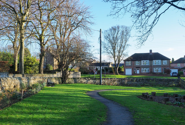 Small park at junction of Aydon Road and Milkwell Lane in Corbridge