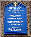 Bethany United Reformed Church information board, Ystrad Mynach