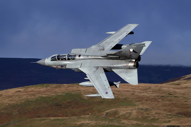 A low flying RAF Tornado