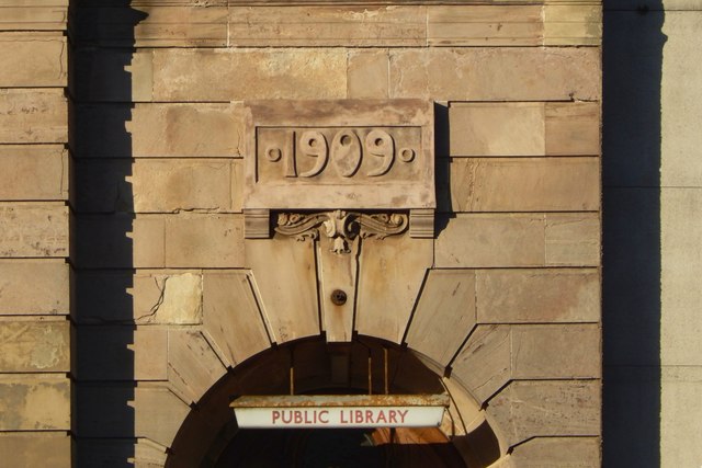 Dumbarton Public Library: date stone