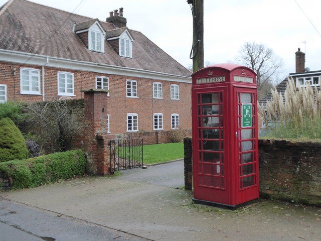 Telephone box in Sowton village