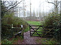 Gate on the footpath at Winslade Park