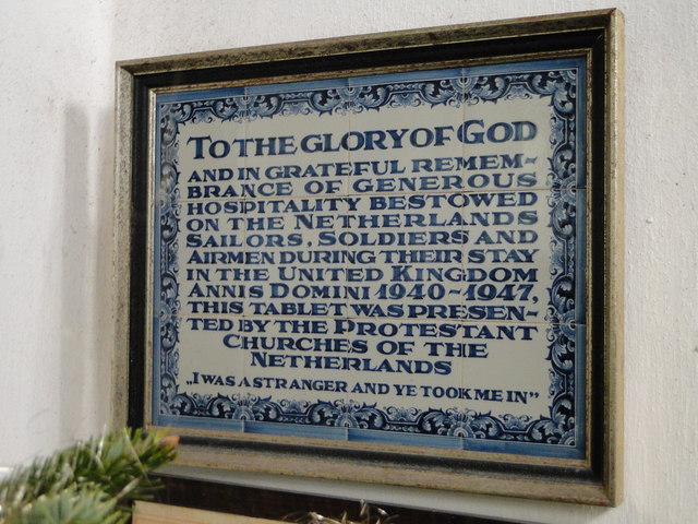 Memorial plaque in Langham church