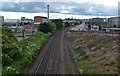 Railway and A92 in Dundee