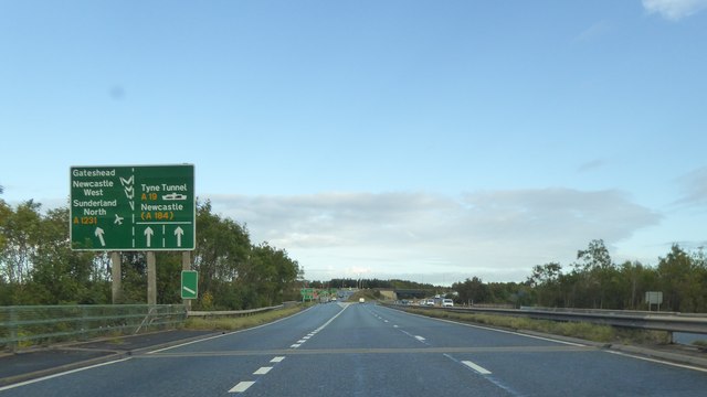 A19 north of the River Wear