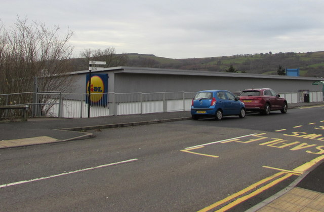 North side of Lidl, Ystrad Mynach