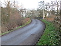 Minor road and Mellowlees Bridge crossing Eden Water