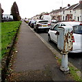 Rusting Royal Mail drop box, Neath Road, Swansea