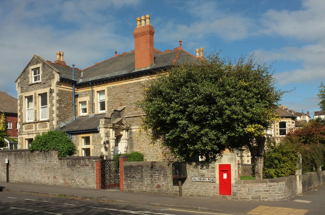 House and postbox, Salisbury Road, Redland