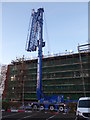 SO8754 : Worcestershire Royal Hospital - erecting the crane by Chris Allen