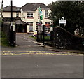 Ysgol y Lawnt entrance from Surgery Hill, Rhymney