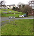 SO0328 : Dewi Sant name sign, Bailihelig Road, Llanfaes, Brecon by Jaggery