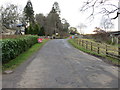 Minor road at Dovesford rising to join the A68 road