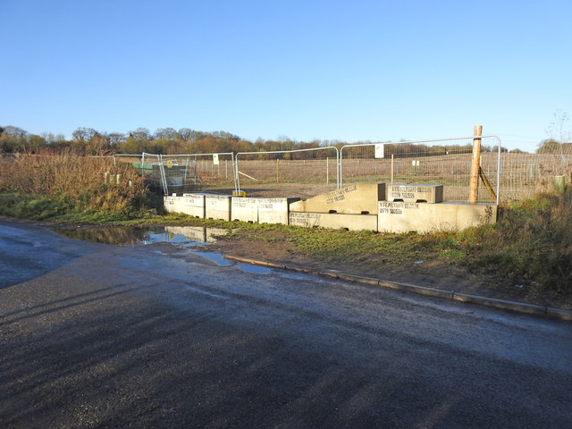 New plantation fenced off with concrete blocks