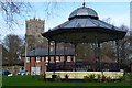 SZ1592 : Bandstand and Christchurch Priory by David Martin