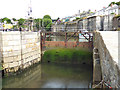 SX0351 : Charlestown - dock gate to the Inner Basin by Stephen Craven