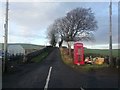 Minor road at Causeway End on the A714