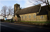 ST1195 : High Street side of St John the Baptist church, Nelson by Jaggery