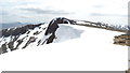 NN2349 : Snow cornices on ridge between Creise & Clach Leathad by Colin Park