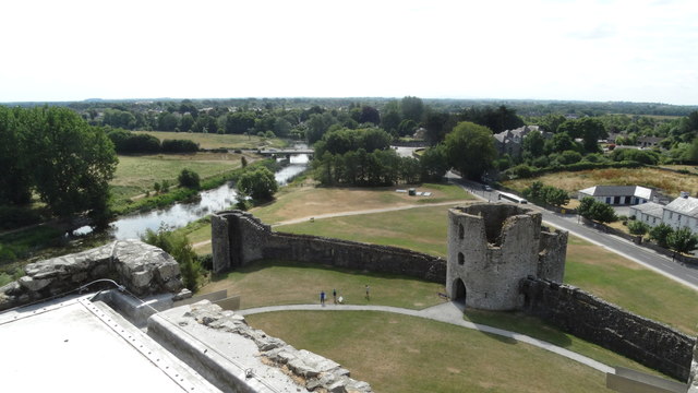 On top of Keep at Trim Castle - view SE