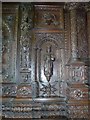 Carved panels in the Blayney room at Gregynog