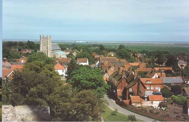Orford church from the castle