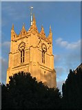 TF4609 : Winter sunshine on the church tower by Richard Humphrey