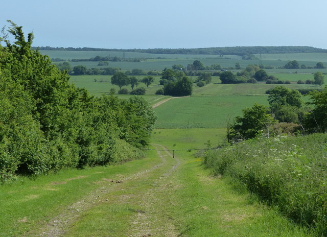 Public bridleway descending Woolley Hill © Mat Fascione :: Geograph ...