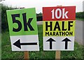 Melton Mowbray R2R Half Marathon signs