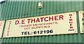 DE Thatcher Timber Merchants and Timber Supplies signs 0004