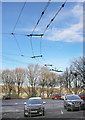 Trolley Bus Wires over the Car Park