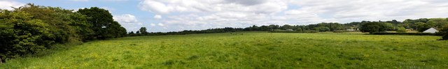 Panorama of big field east of Ash Grove
