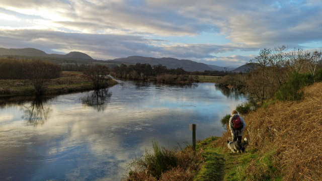 Beside the River Conon on a New Year's  Day 2019 walk