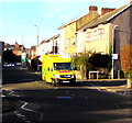 Yellow ambulance, Stow Hill, Newport