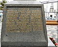 Llangollen War Memorial: Rear detail